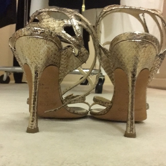 Jimmy Choo Metalic Snake Embossed Stilettos - Picture 2 of 8